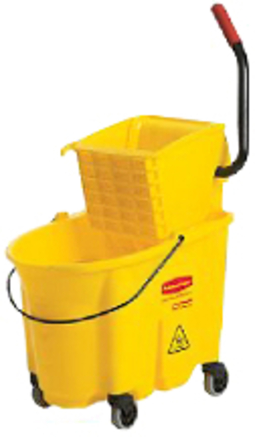 Rubbermaid 1887305 35 qt. Wavebrake Oval Mop Bucket & Wringer, Yel