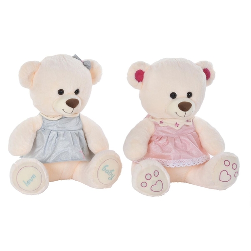 Teddy Bear DKD Home Decor Beige Pink Green Children's 20 x 20 x 50 cm