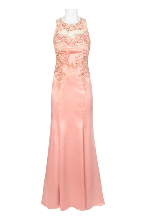 Decode Crew Neck Sleeveless Illusion Cutout Back Embellished Bodice