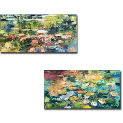 Artistic Home Gallery 1224B425EG Pink Pond & Indigo Pond by Jennifer R