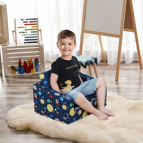 Qaba Children Kids Mini Sofa Armchair Polyester Comfortable Dual-use