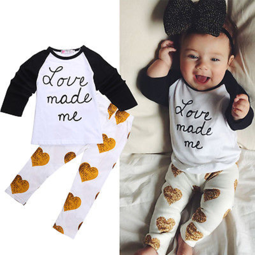 2Pcs Toddler Kids Baby Girls Clothes  Outfits