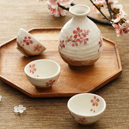  Sakura Sake Set Pretty Floral Design