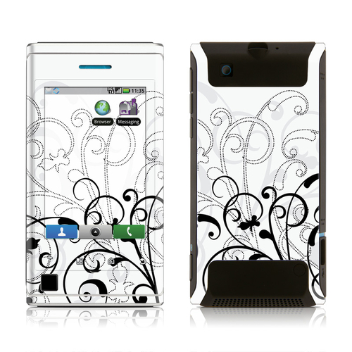 DecalGirl MDVR-WB-FLEUR Motorola Devour Skin - W&B Fleur