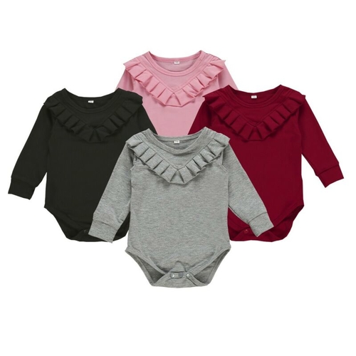 Infant Baby Girl Lace Bodysuits Autumn