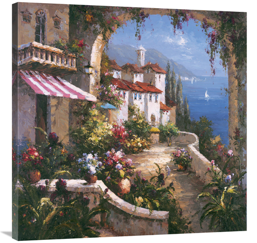 Global Gallery GCS-124186-3636-142 36 x 36 in. Mediterranean Arches I 