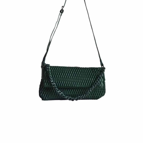 Bolso plegable Verona verde con cadena desmontable