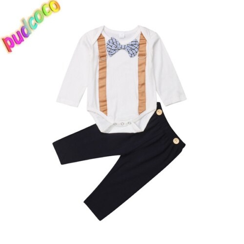 Fashion Infant Baby Boy Gentleman Outfit