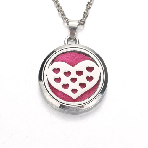 Heart Aroma Diffuser Necklace Perfume Essential