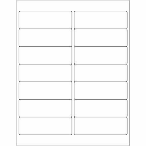 Box Partners LL122MC 4 x 1.33 in. White Rectangle Laser Labels& Master