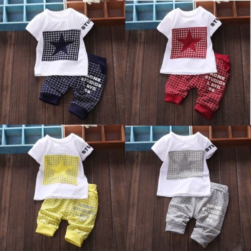 Baby Boys Kids summer clothes set 2pcs suit