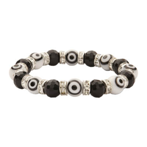 Alexander Kalifano BLUE-BEE-13 Evil Eye Gorgeous Glass Bracelets - Bla