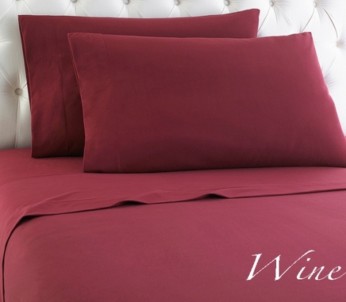 Shavel MFNSSFLWNE Micro Flannel Wine Full Sheet Set
