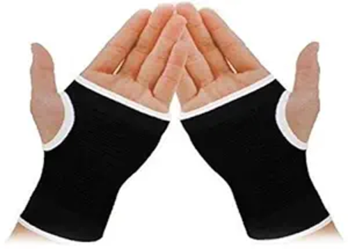 Wrist, Hand and Palm Support (Free Size, Black)