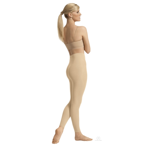 212-ST-L-XL Intimates Adult Non-Run Footless Tights, Suntan - Larg