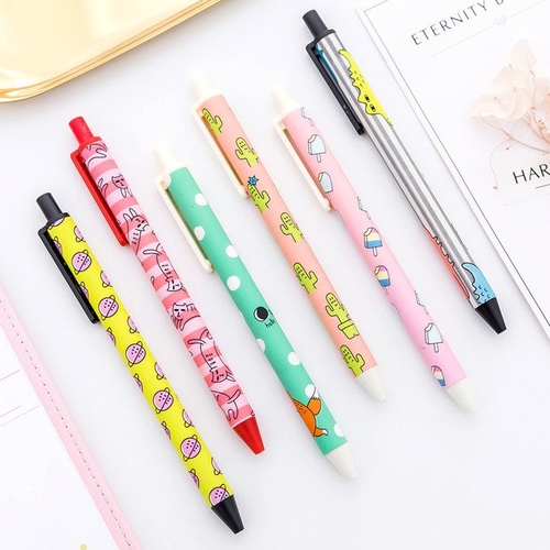 3 Pcs Cute Cartoon cactus Gel Pen 0.5MM black ink