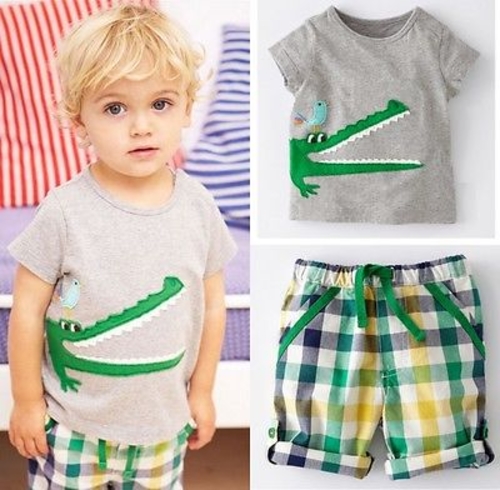 Newest Baby Kids Boys Cattton Crocodile Short