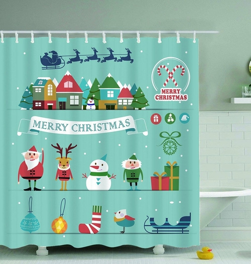 The Christmas Team Shower Curtain