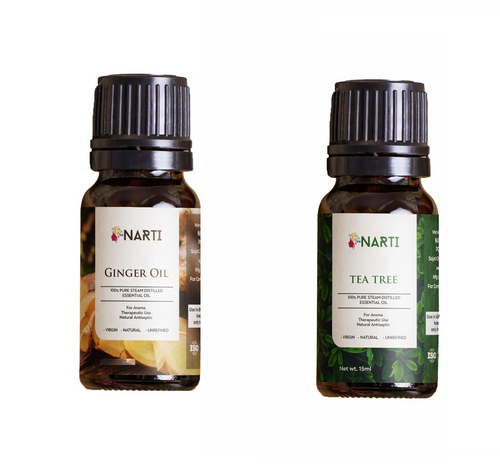 Ginger oil & Tea Tree Essential Oil, Pack of 2