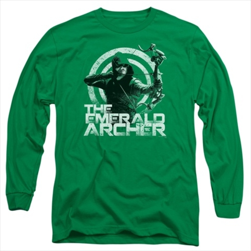 Arrow-Archer - Long Sleeve Adult 18-1 Tee, Kelly Green - Large