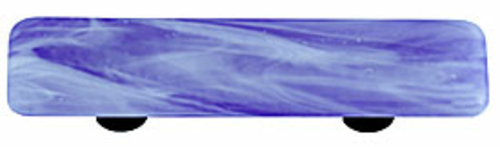 Hot Knobs HK2060-PA White Swirl Cobalt Blue Rectangle Glass Cabinet Pu