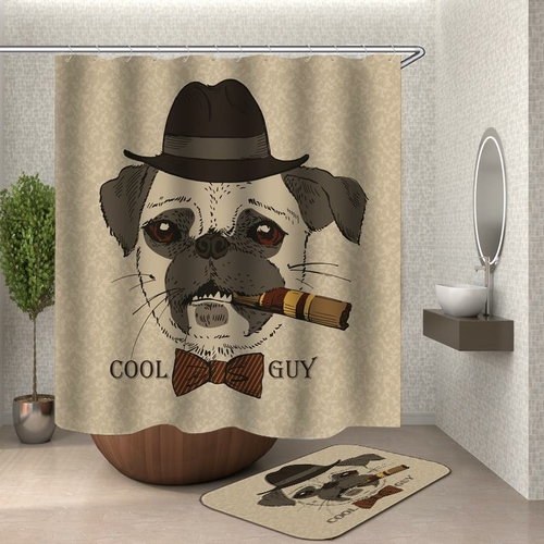 Cool Pug Dog Shower Curtain