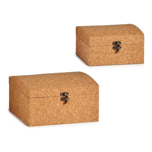 Set of Chests Cork MDF Wood (2 pcs)