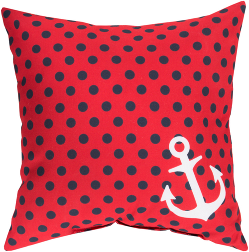 Surya RG126-2020 Rain 20 x 20 x 4 in. Throw Pillow, Red - Medium