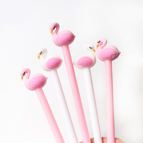1PC Cute Flamingo Pen Marker Rubber Neutral