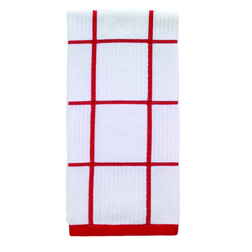 T-Fal 6517494 Red Cotton Kitchen Towel - Pack of 6