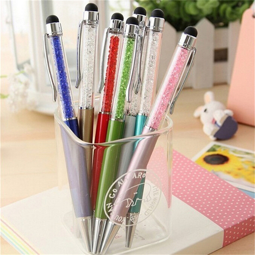 5Pcs Crystal pen diamond touch stylus ballpoint