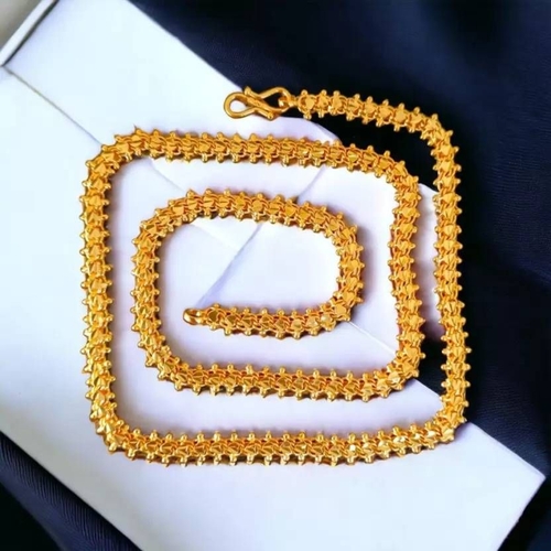 One Gram Gold Plated Traditional Fashion Jewellery “24” inch Chain for