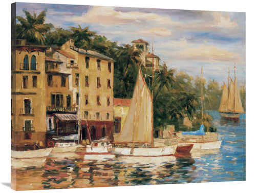 Global Gallery GCS-126676-3040-142 30 x 40 in. San Miguel Harbor Art P