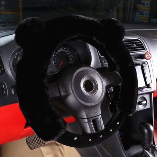 Winter Plush Car Steering Wheel Cover Cartoon