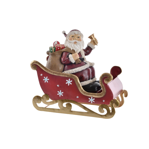 Decoration DKD Home Decor LED Light Red Metal Resin Father Christmas