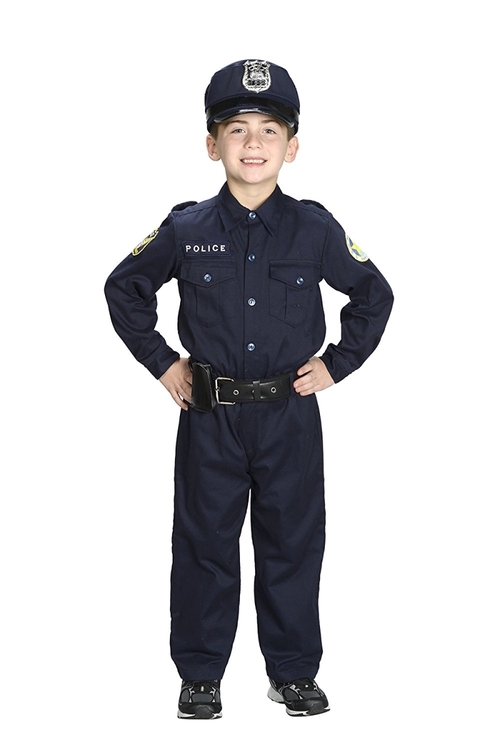 Aeromax PO-46 4 by 6 Jr. Police Officer Suit with Cap & Belt