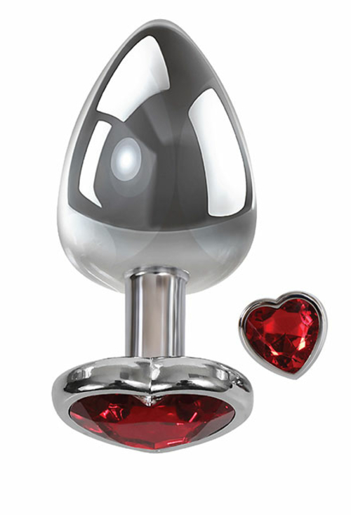 Medium Red Heart Gem Anal Plug