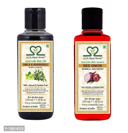 S2M KHADI HERBAL Ayurvedic Hair Care Kit  (210 ml each)