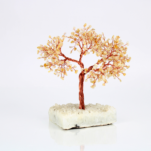 Citrine Crystal Tree - 500 Beads & Cluster Base