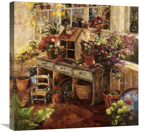 Global Gallery GCS-128084-2424-142 24 x 24 in. Michelles Potting Bench