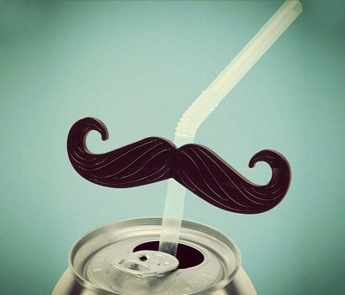 Mustache Straws