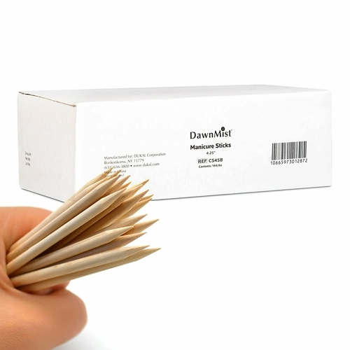 Dukal Manicure Wood Sticks 4.5". Case of 7200 Cuticle Pushers for