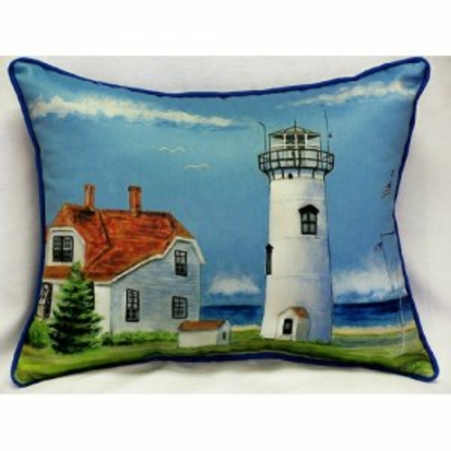Betsy Drake ZP485 Chatham MA Lighthouse Throw Pillow- 20 x 24 in.