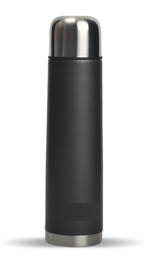 Grey Stainless Steel Double Wall Vacuum Water Bottle 350 ml