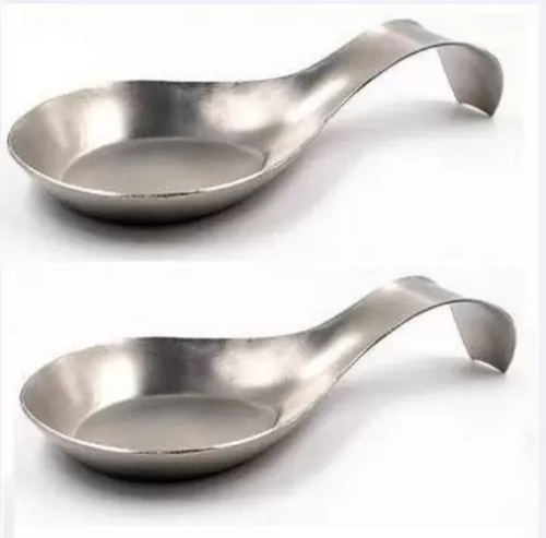 Steel Spoon Rest Holder Spoon Spatula Ladle Holder Set (Pack of 2)
