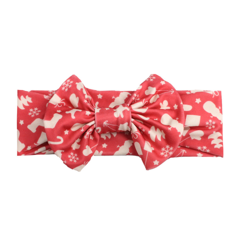 Women Christmas Scrunchies snowflake Print sweet