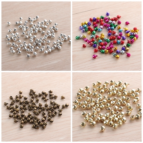 100 PCS DIY Christmas Bells Pendants Charms
