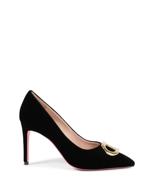 Office Party Velvet Pump Black