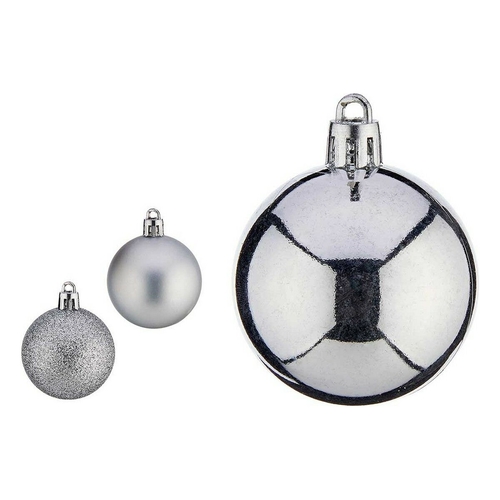 Christmas Baubles Ø 5 cm Silver PVC