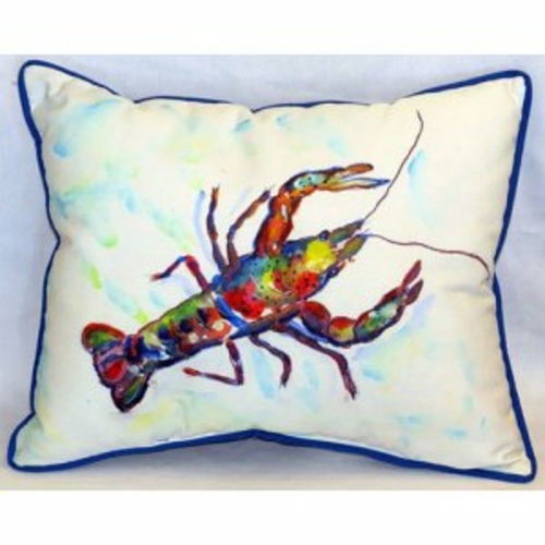 Betsy Drake ZP986A Crayfish Indoor & Outdoor Throw Pillow- 20 x 24 in.